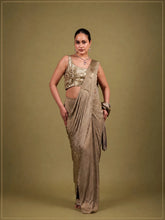 Mettalic gold drape