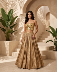 Gold Mettalic Tissue Corset