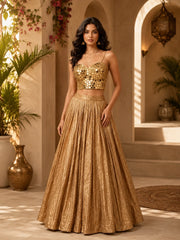 Gold Mettalic Tissue Corset
