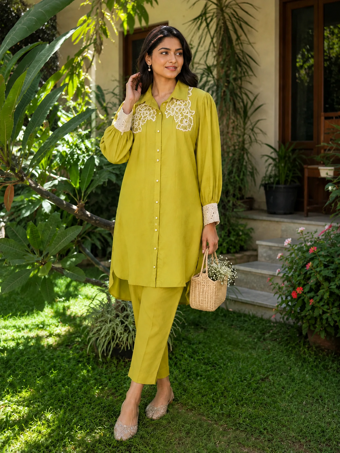 Mul chanderi cordset