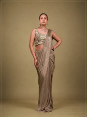 Mettalic gold drape