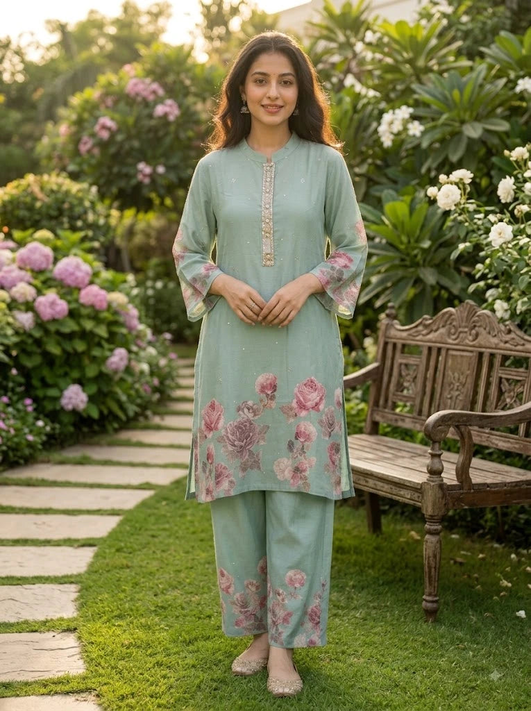 Mul chanderi cordset