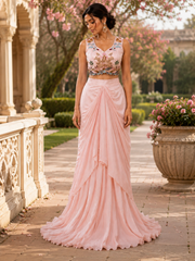Indo western Blush Pink