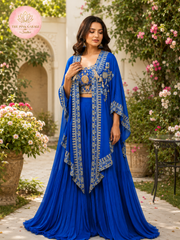 Royal Blue Crepe Silk