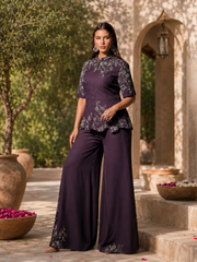 Deep Wine Indo western dress