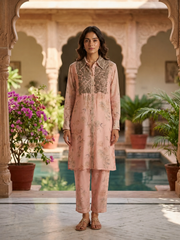 Lime ombre Georgette Kaftan Set