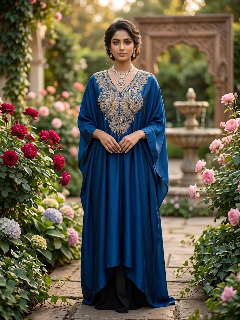 Royal blue kaftan
