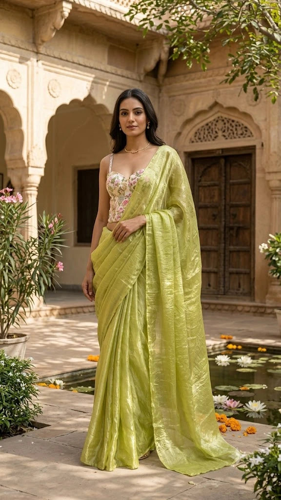 zardosi embellished saree