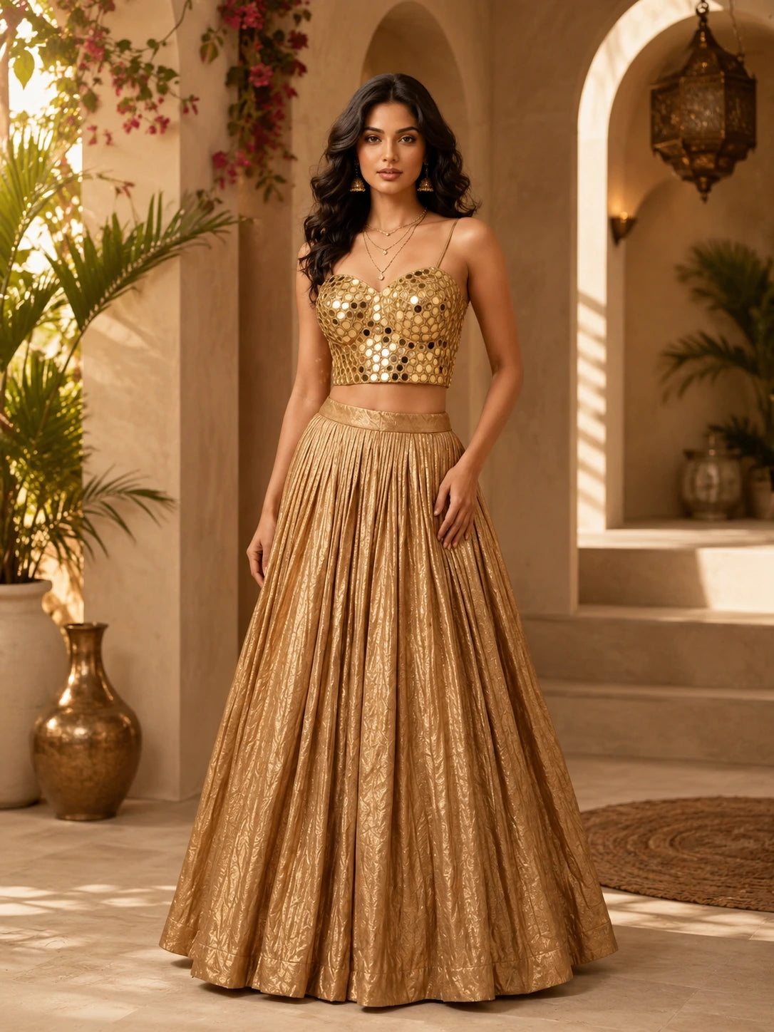 Gold Mettalic Tissue Corset