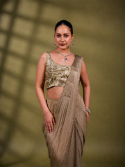 Mettalic gold drape