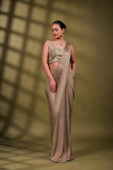 Mettalic gold drape