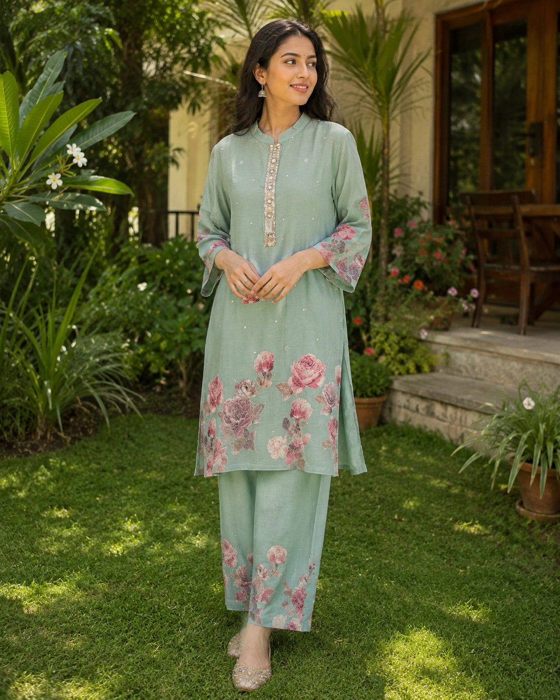 Mul chanderi cordset