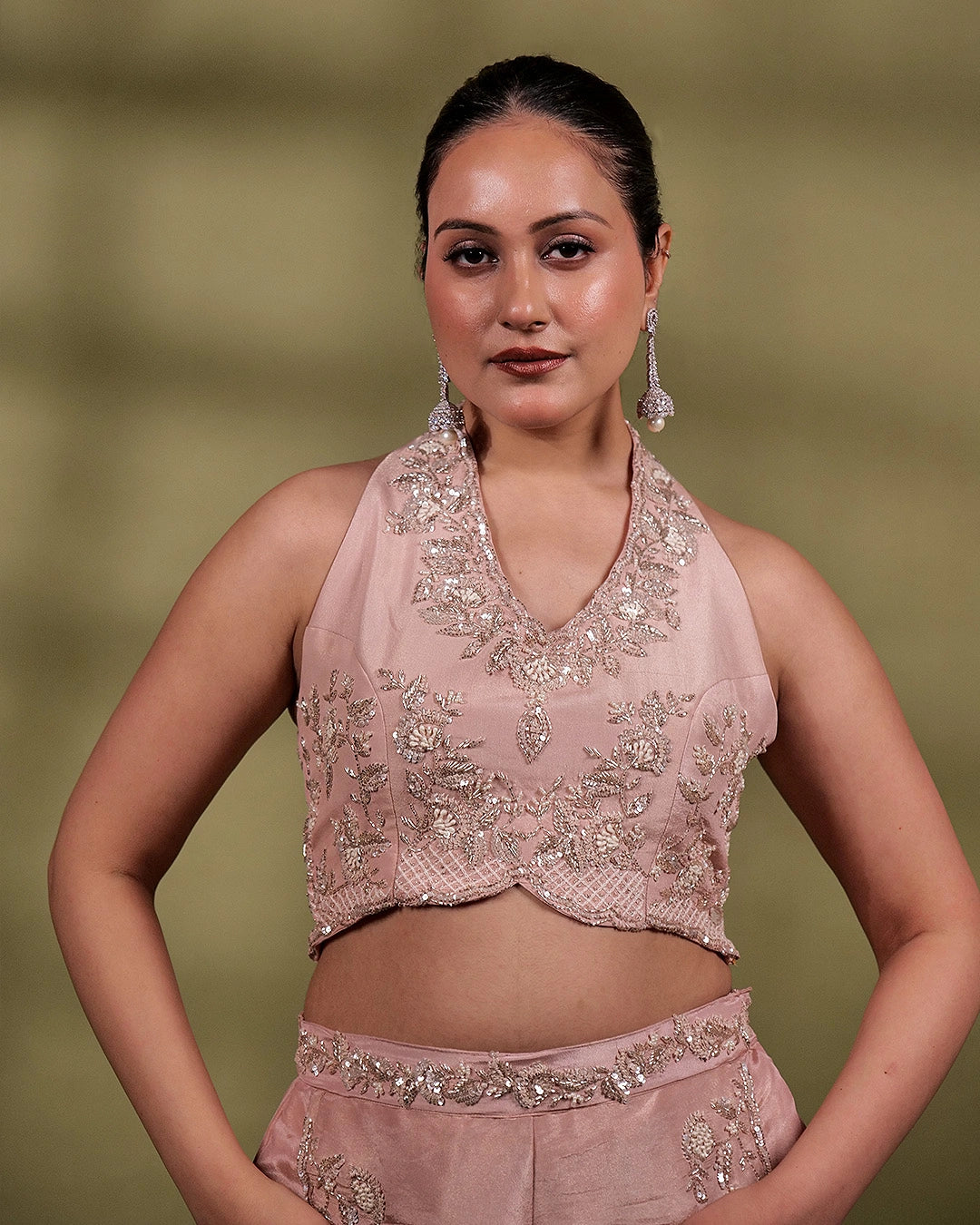 This Blush Pink cordset crafted